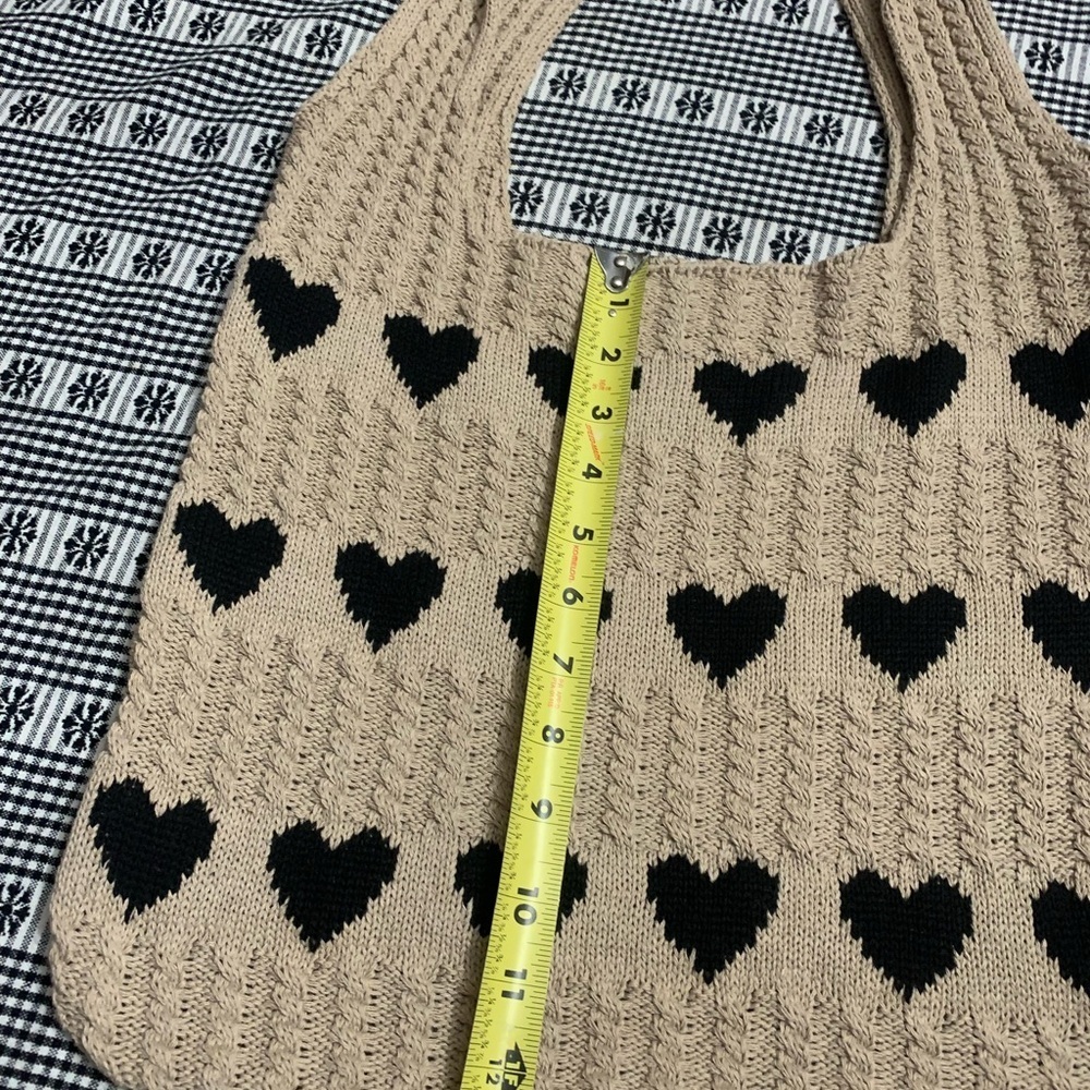 Elegant Heart Patterned Women's Tote Bag - Picture 2 of 4